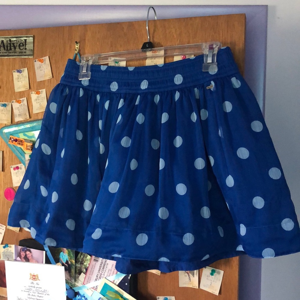 Blue Polka Dot Skirt